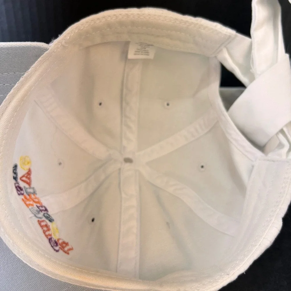 Positive Energy Womens White Unbranded Baseball Hat Bow Back OSFM